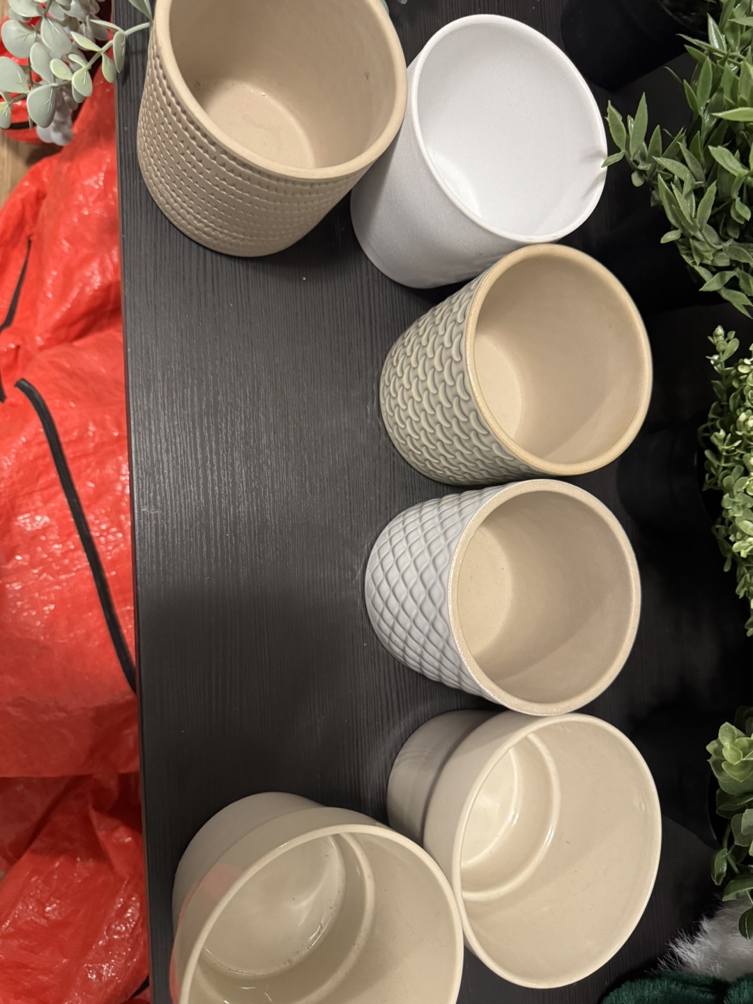 Set of 6 Artificial Plants with Pots