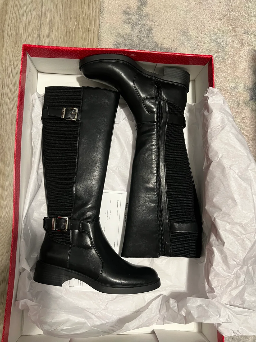 New - Kelly & Katie Black Knee High Boots 37.5 thumbnail