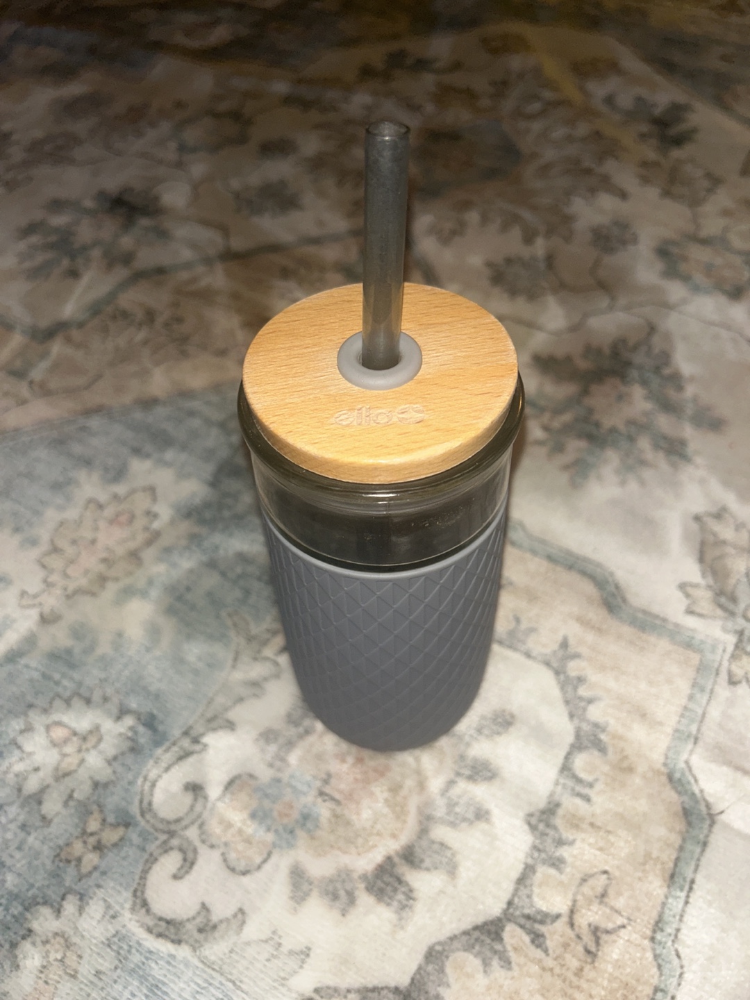 Ello Glass Tumbler with Straw and Lid