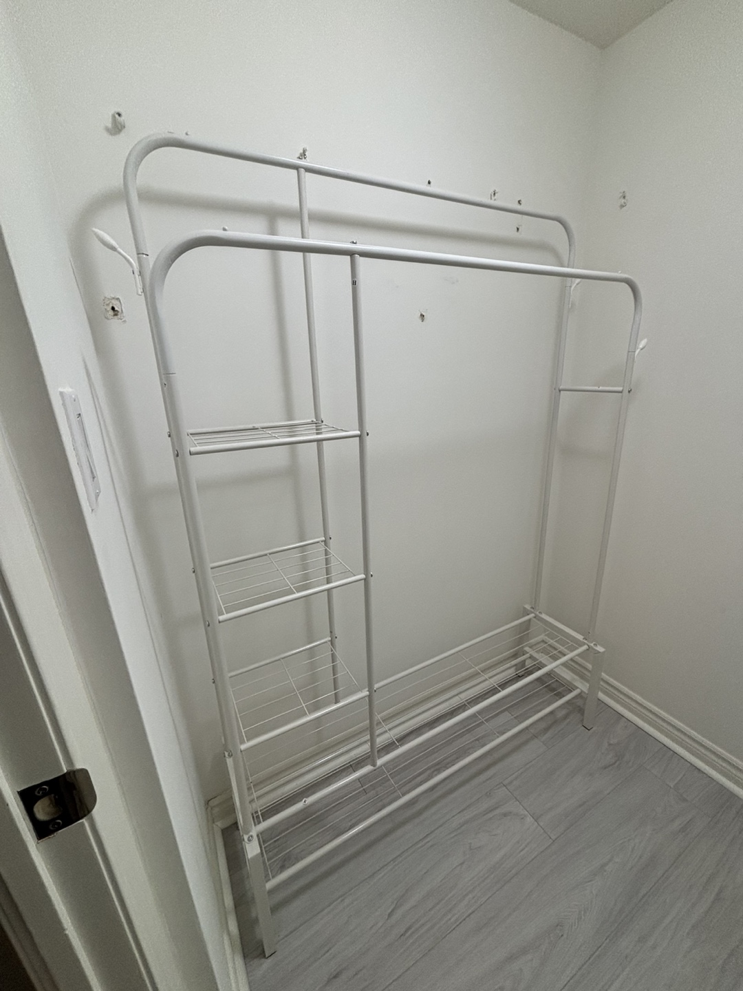 White Metal Clothing Rack
