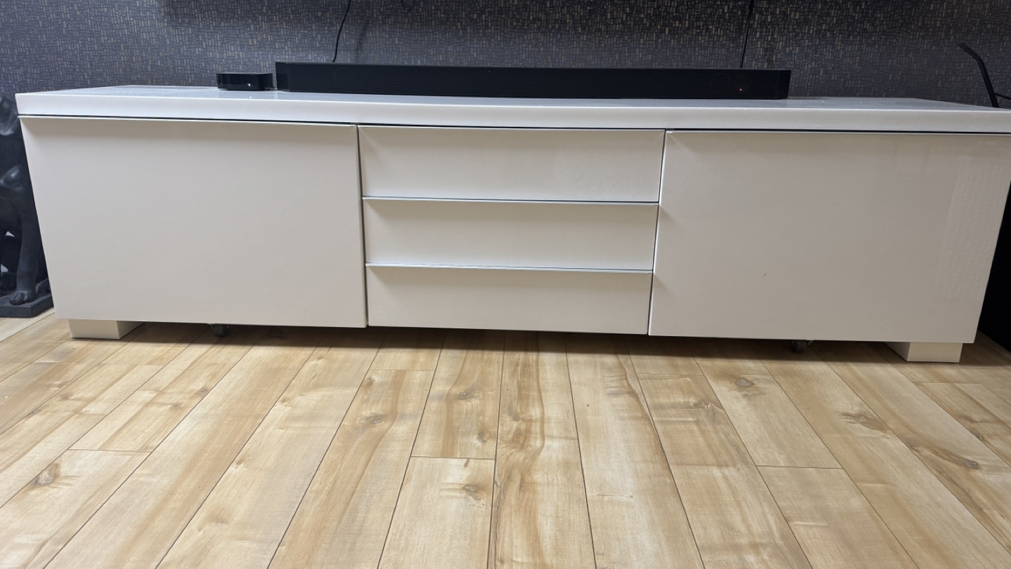 IKEA White TV Stand with Drawers