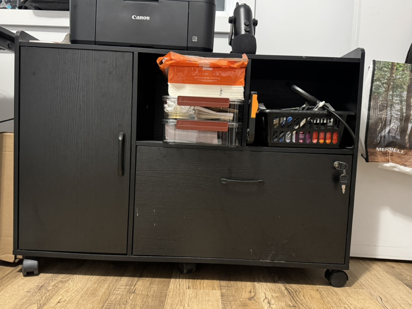 Office File Cabinet with Charging Station