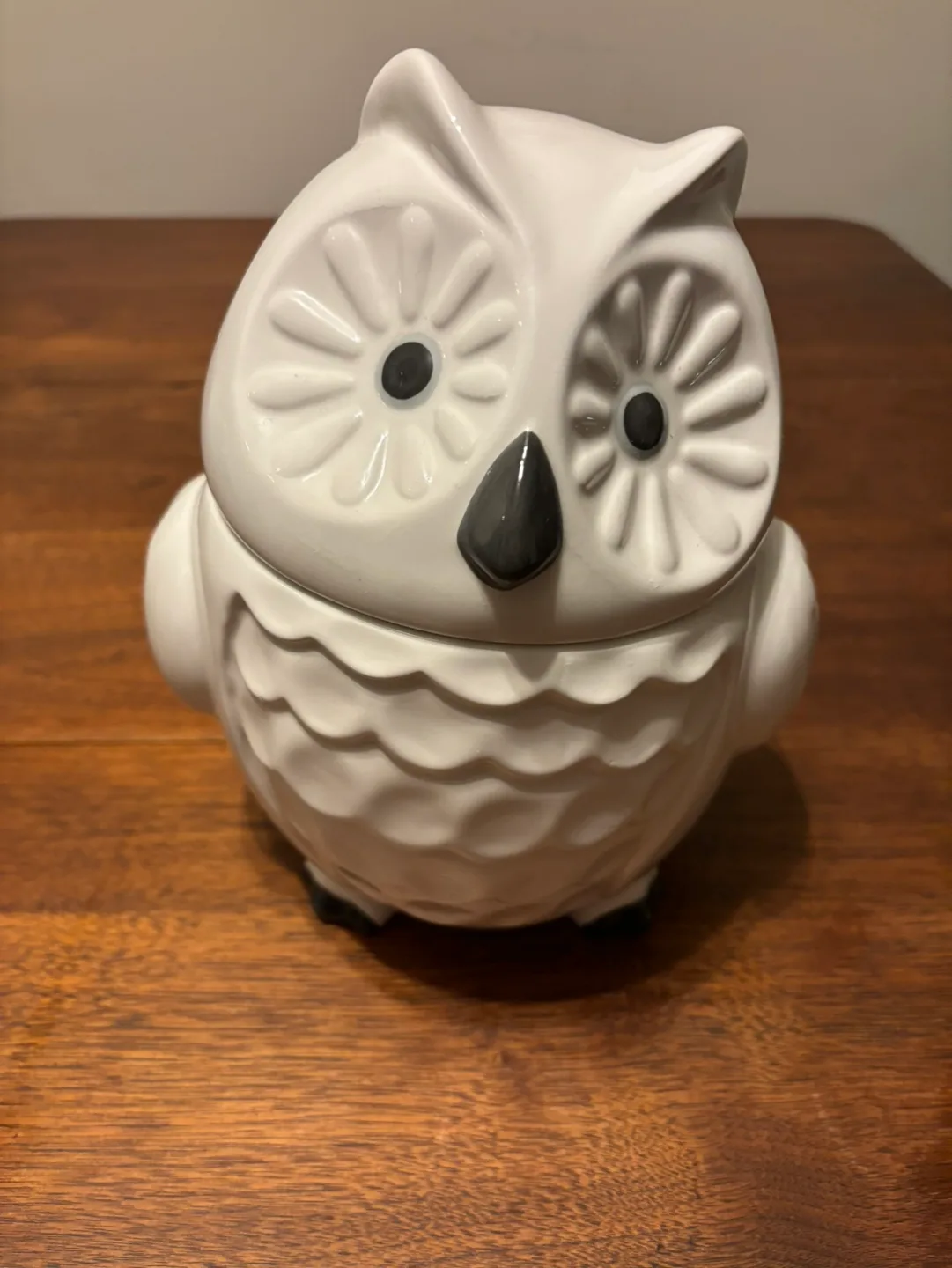 White Owl Cookie Jar by Stokes. Porcelain. thumbnail