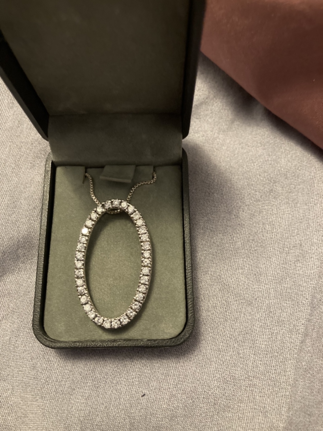 925 Sterling Silver Oval necklace