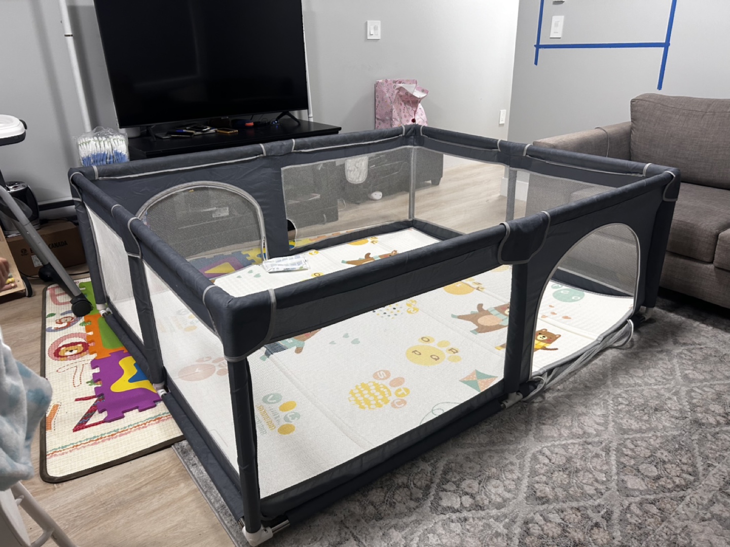Playpen with Playmat