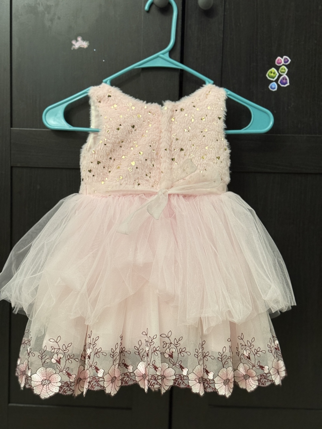 Pink Tulle Dress with Gold Sequins - photo 2