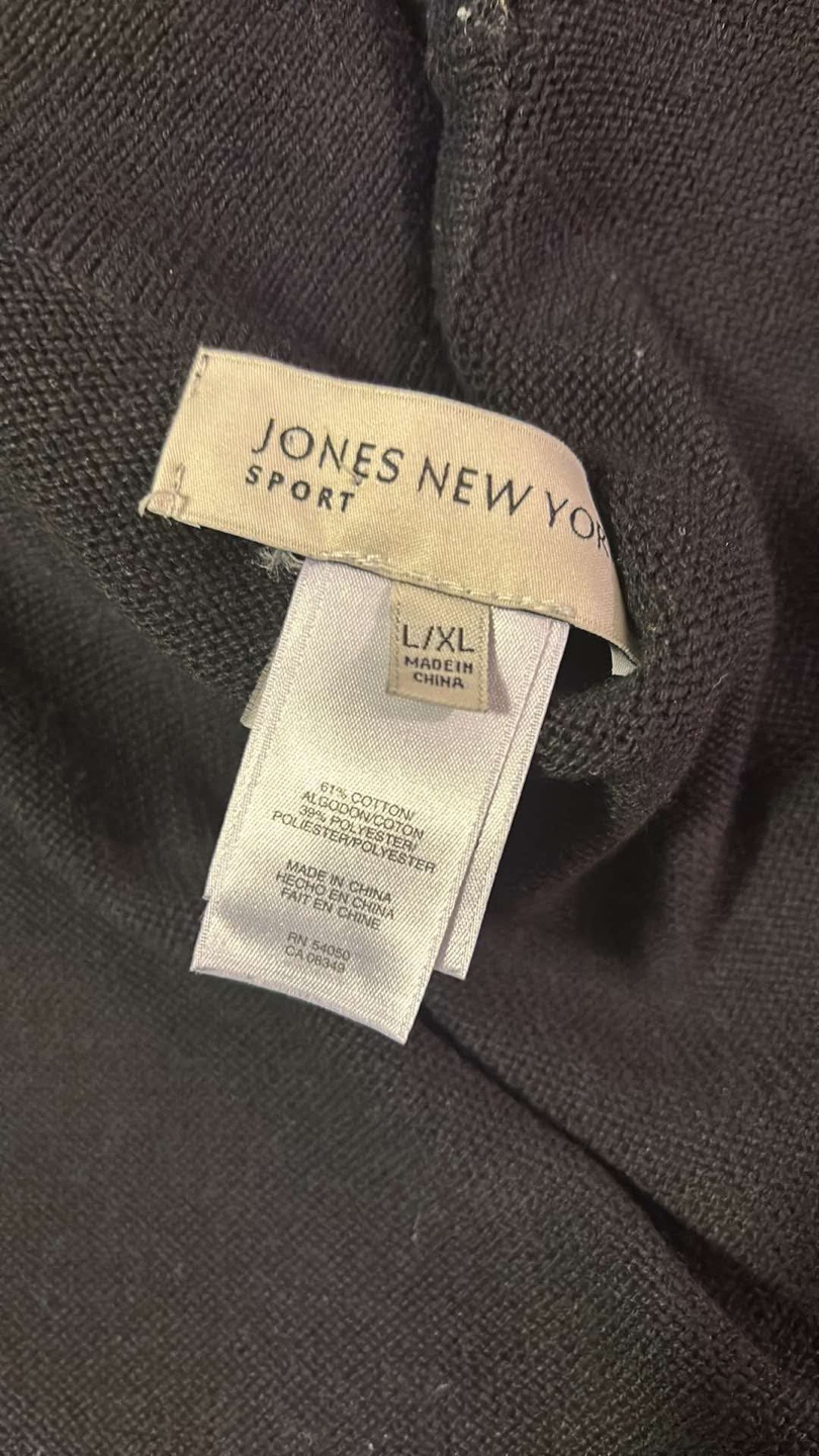 Jones New York LG/XLG Sport Black and White Stripe Poncho - photo 4