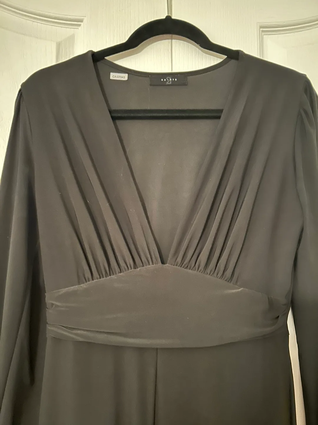 Plunging Neck Black Jumpsuit image indicator(4)