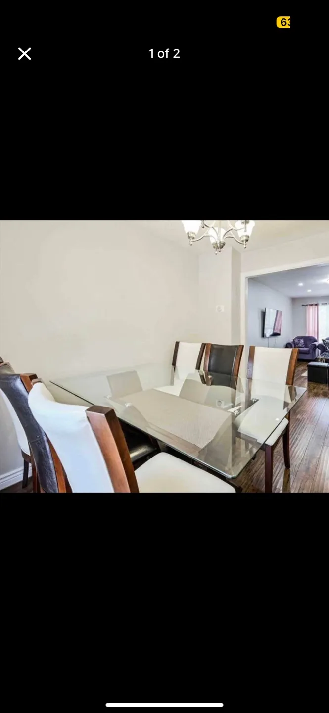 Glass Top Dining Table and 6 Chairs image indicator(2)