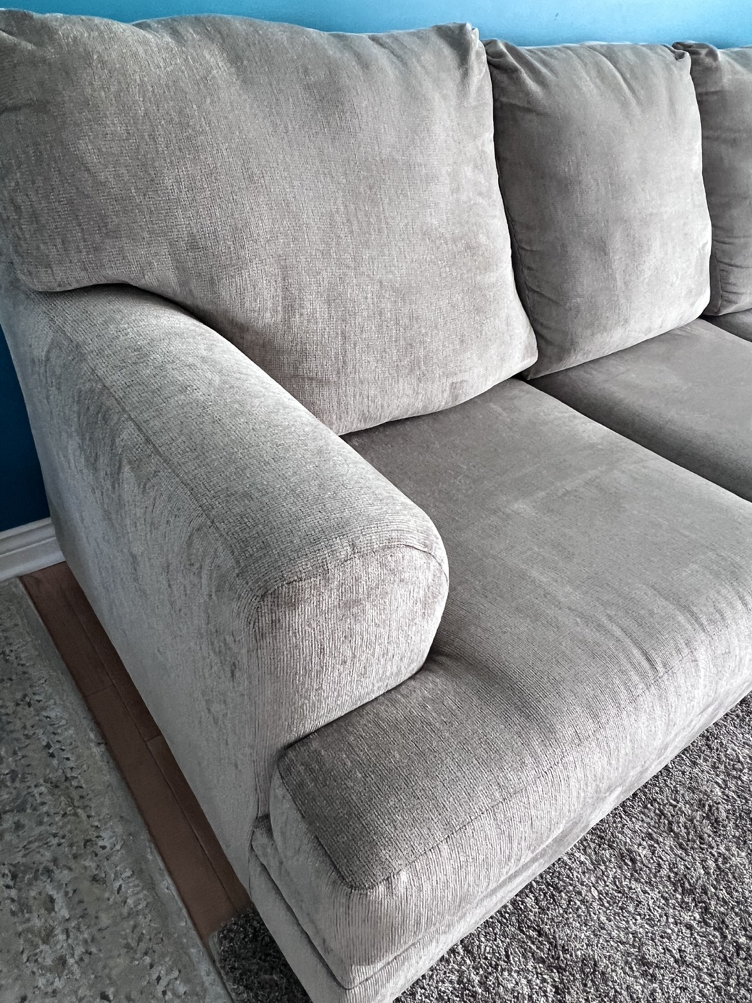 Grey Sofa with Four Pillows - photo 2