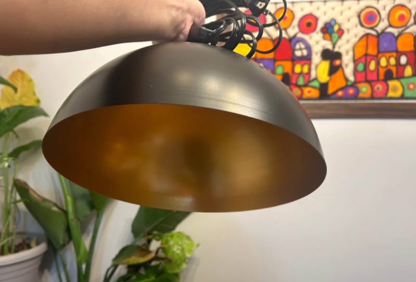 2-pack Black and Gold Pendant Lights - photo 3