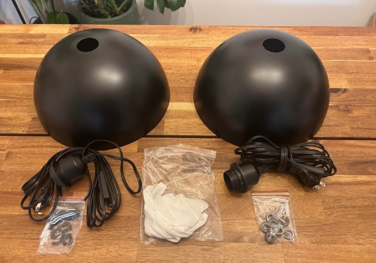 2-pack Black and Gold Pendant Lights - photo 4