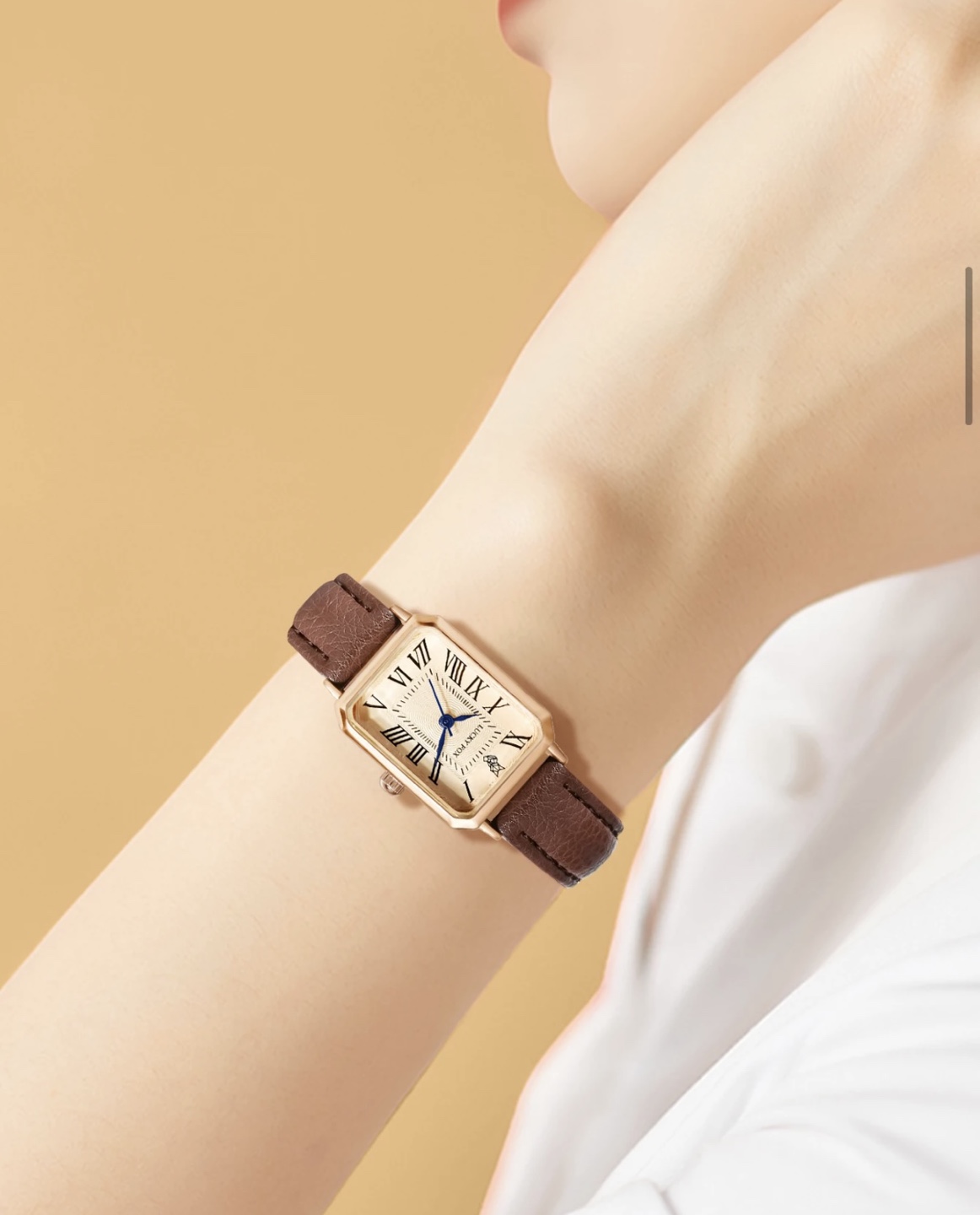 Women's Rose Gold Square Watch - photo 2
