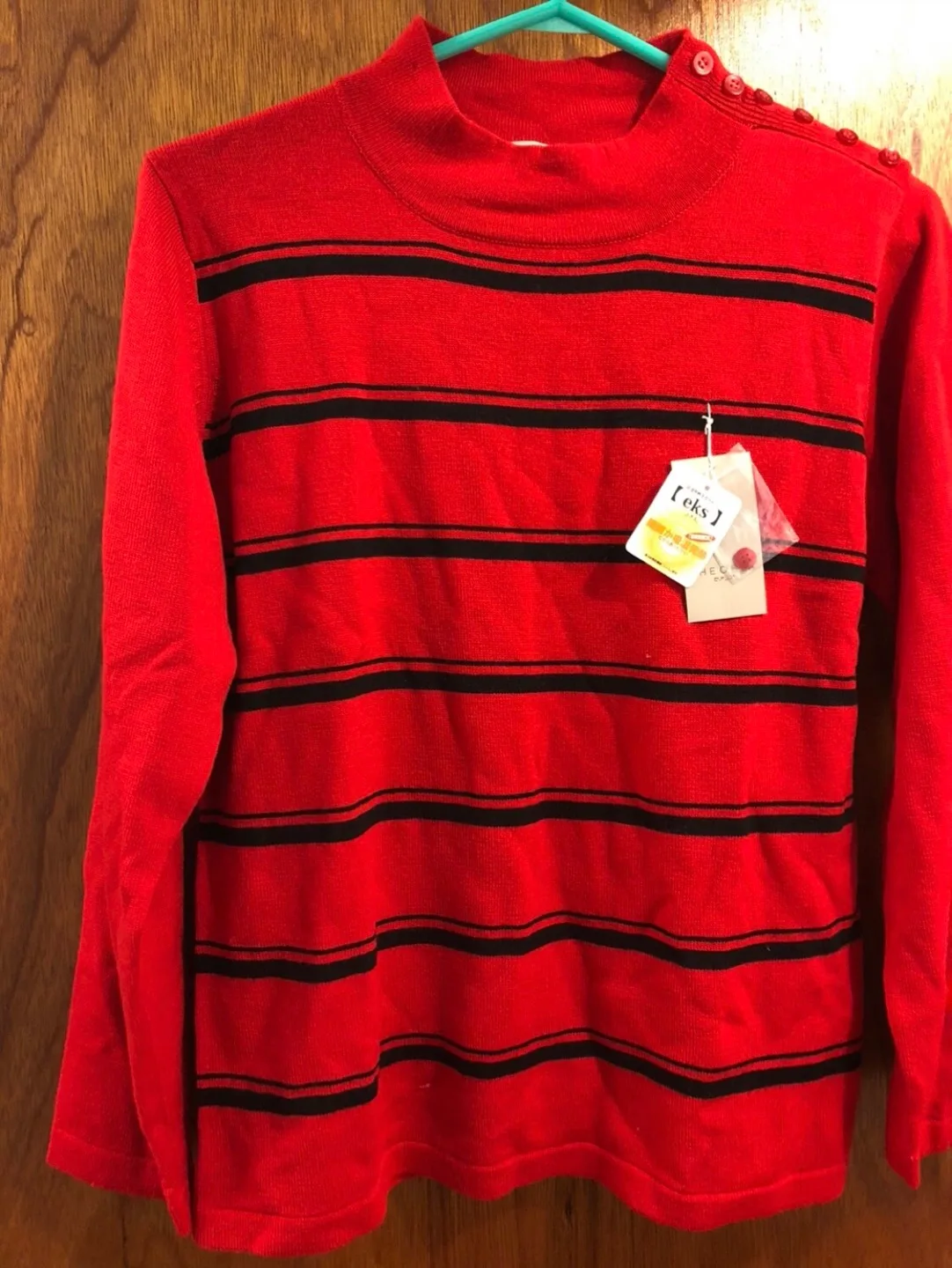 Theoria Red and Black Striped Sweater image indicator(2)