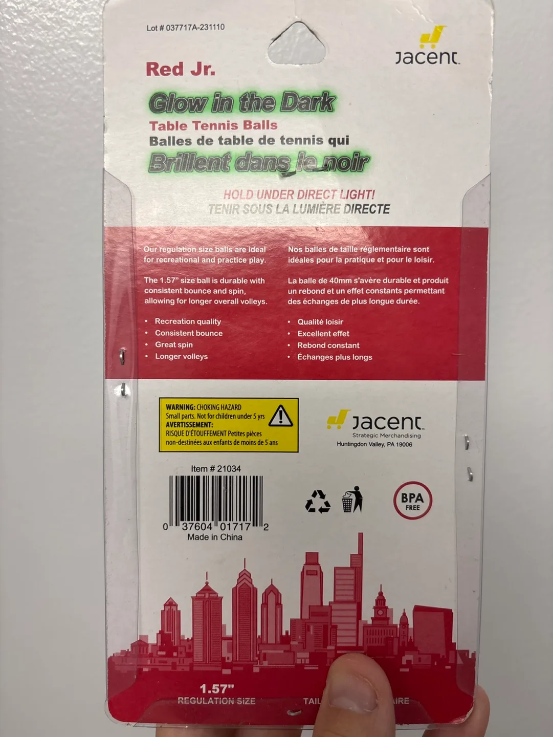 Red Jr. Glow in the Dark Table Tennis Balls image indicator(2)