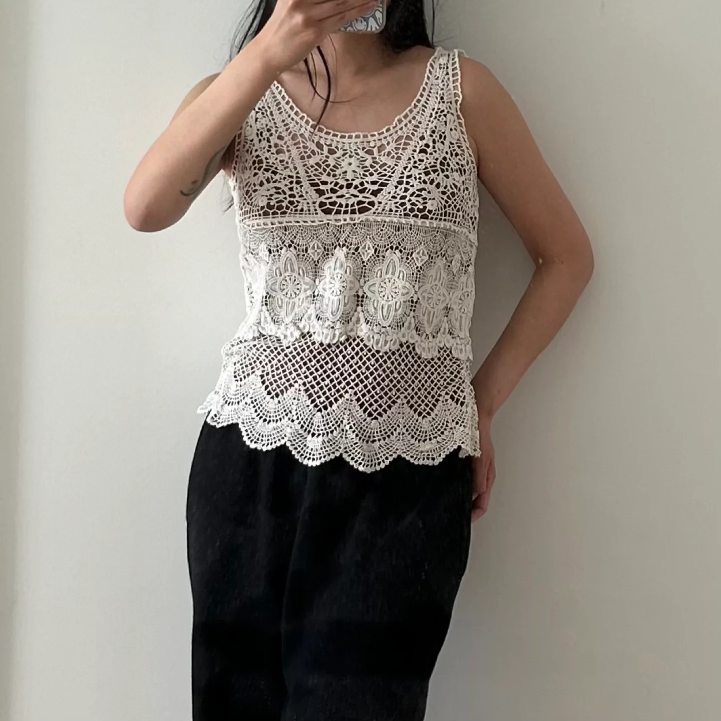 American Eagle Crochet Tank (Size S) image indicator(5)