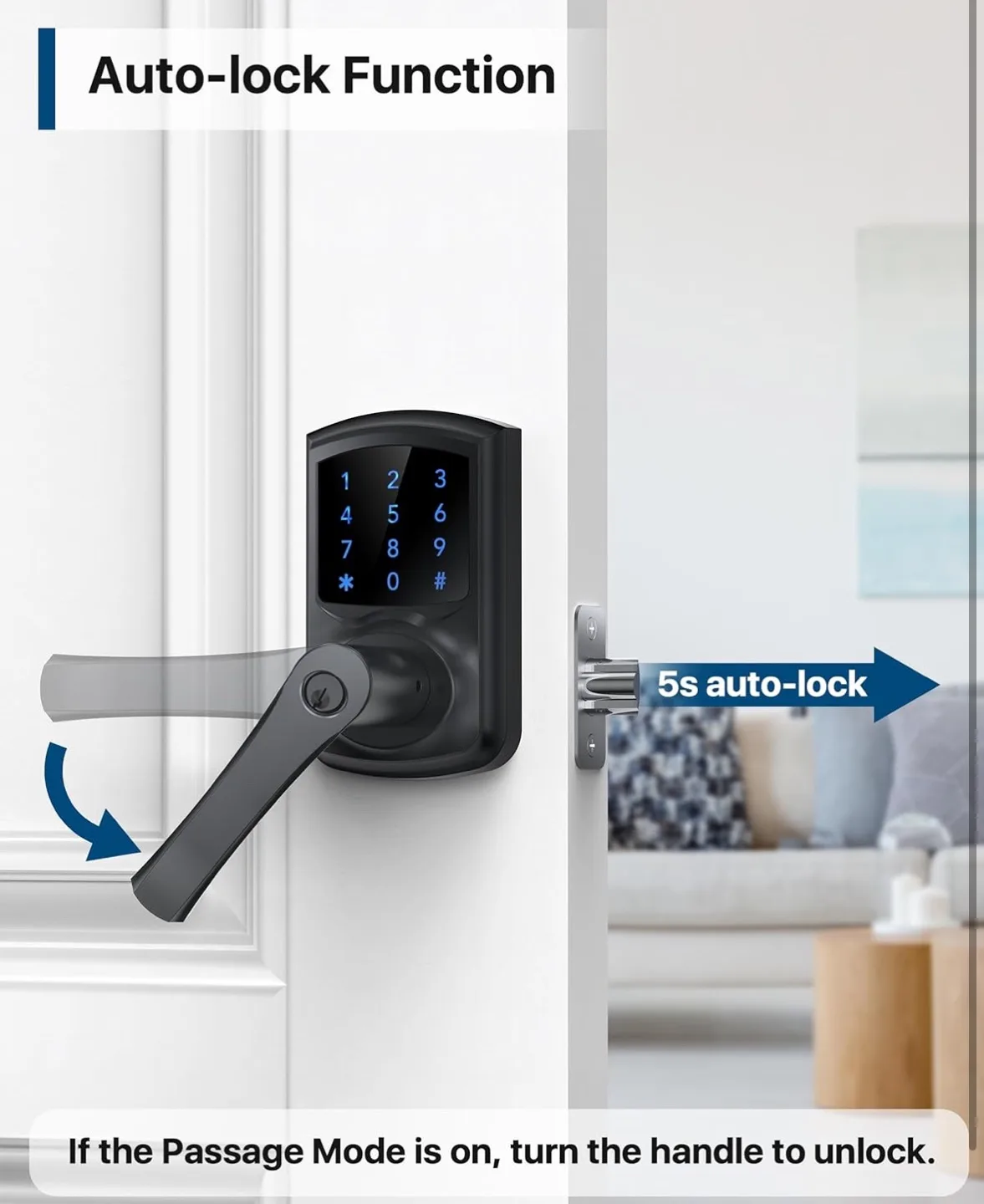 Keyless Entry Door Lock, Keypad image indicator(3)