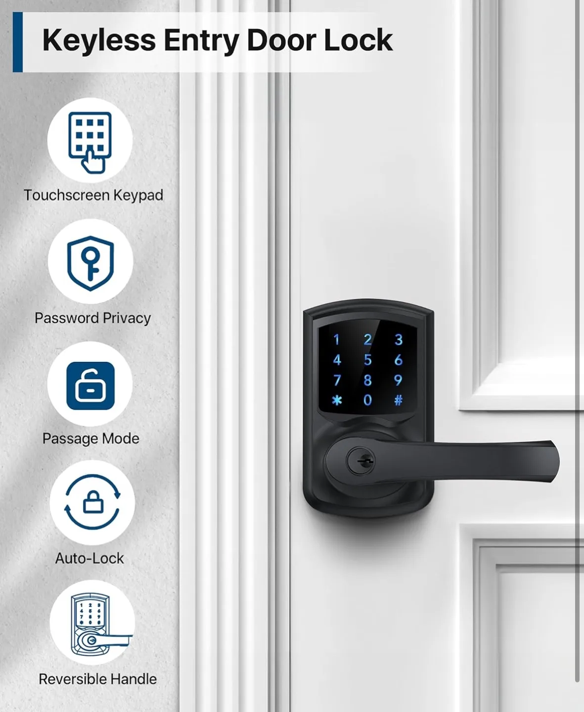 Keyless Entry Door Lock, Keypad image indicator(2)