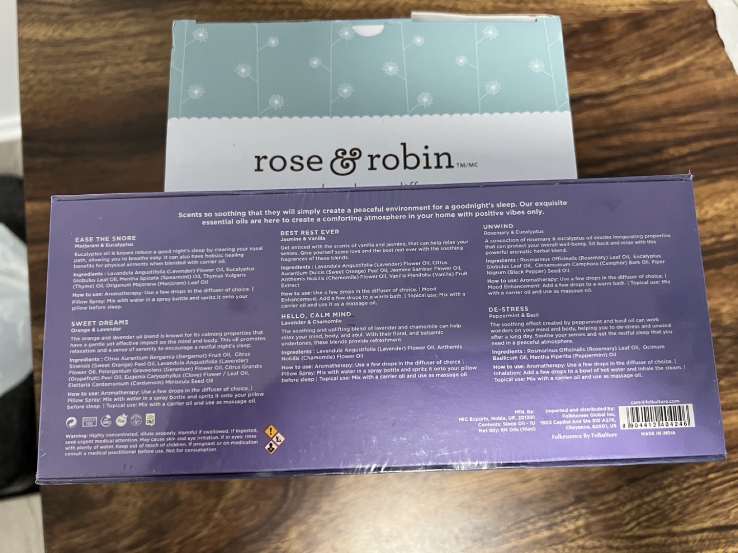 Rose & Robin Wooden Dome Diffuser with 6x10ml Essential Oil Set - photo 4