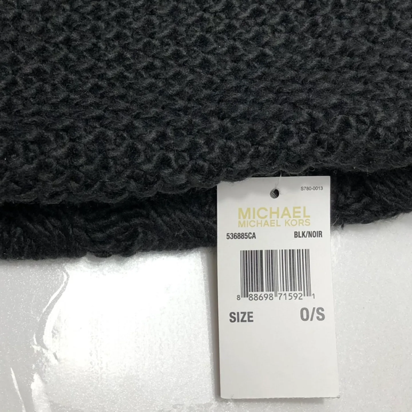Michael Kors Black Cable Knit Women’s Beanie Hat with Pompom image indicator(6)
