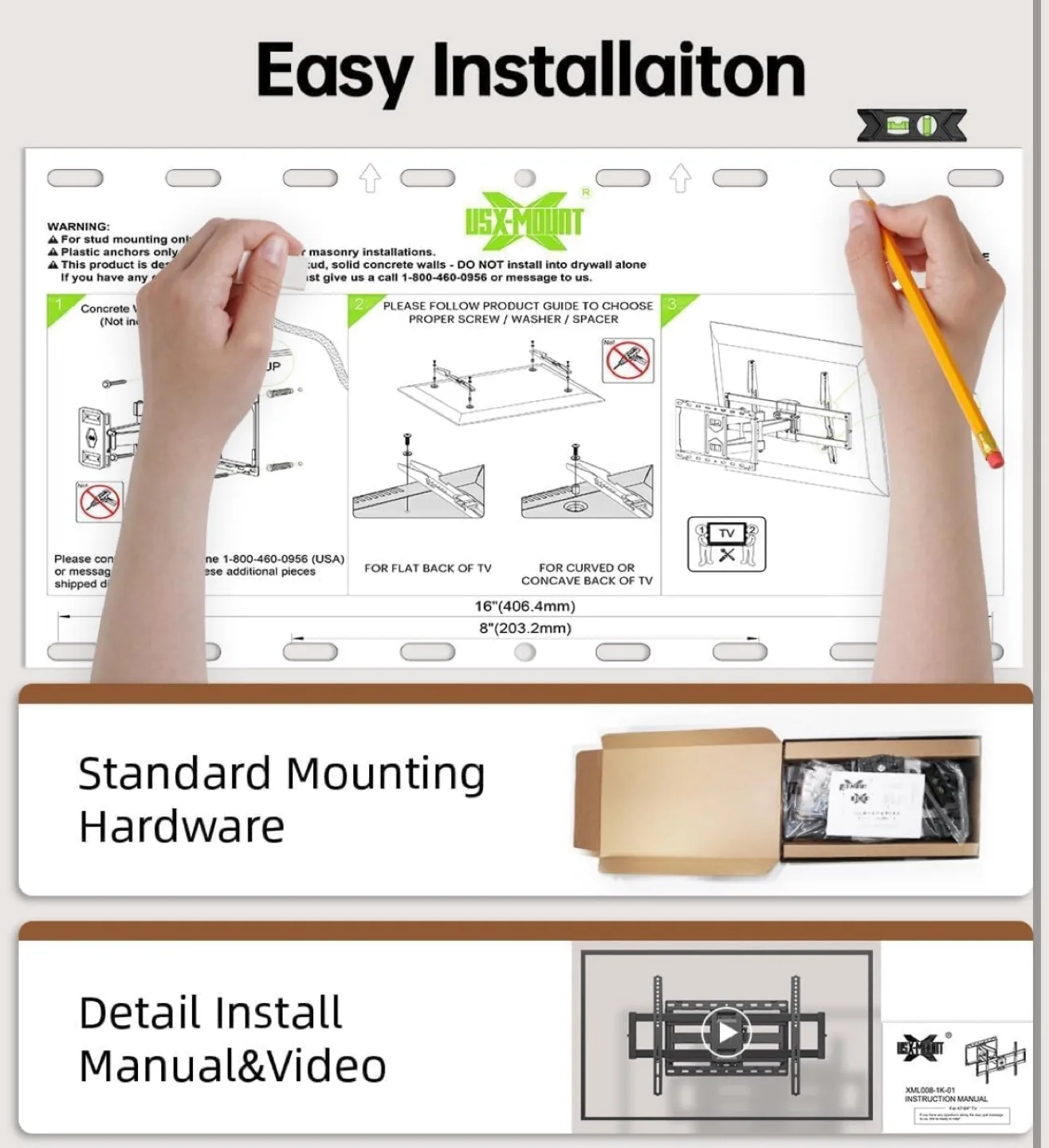 TV Wall Mount Full Motion Swivel Tilt Extendable Bracket image indicator(8)