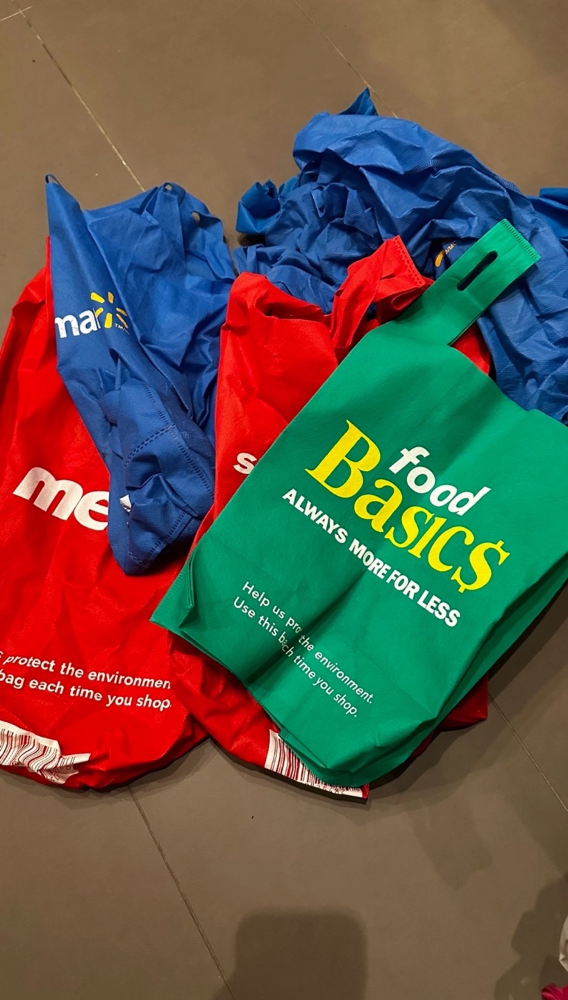 Various Reusable Grocery Bags