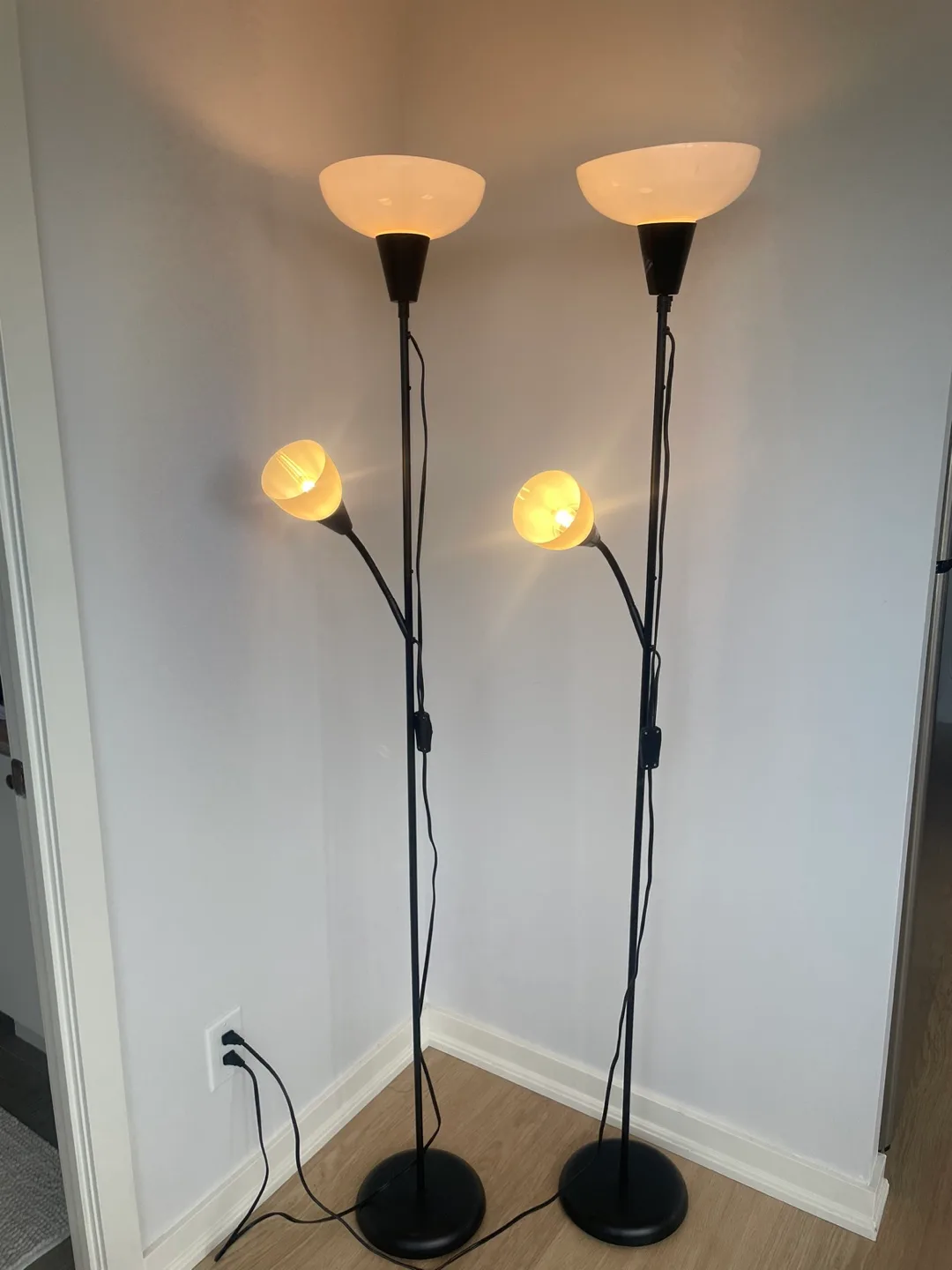 Pair of Black Floor Lamps IKEA thumbnail