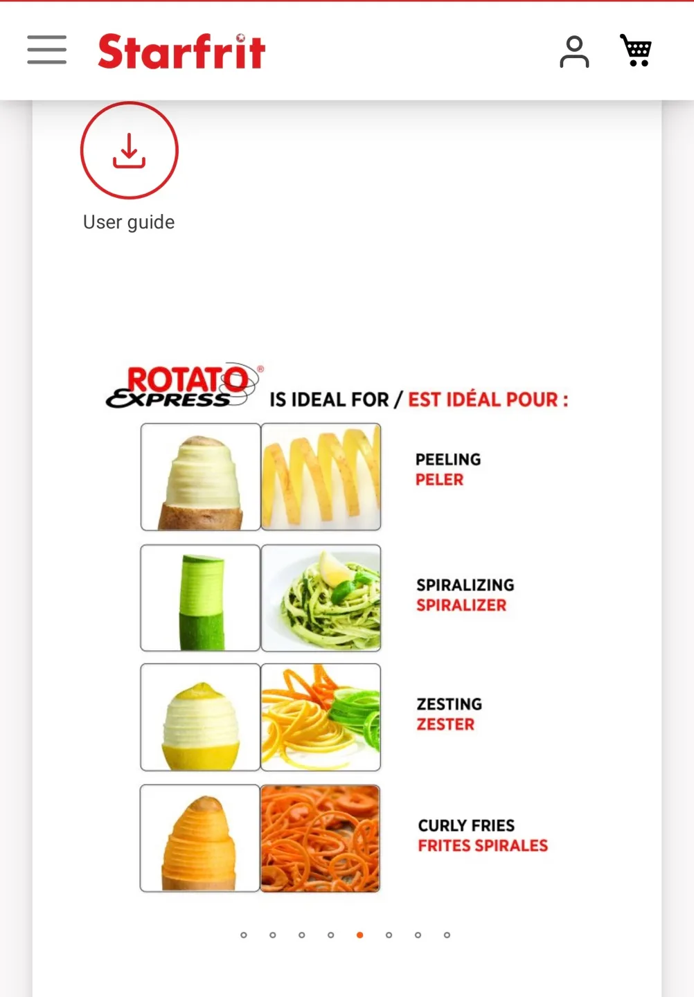 Starfrit Rotator Express Electric Peeler image indicator(8)