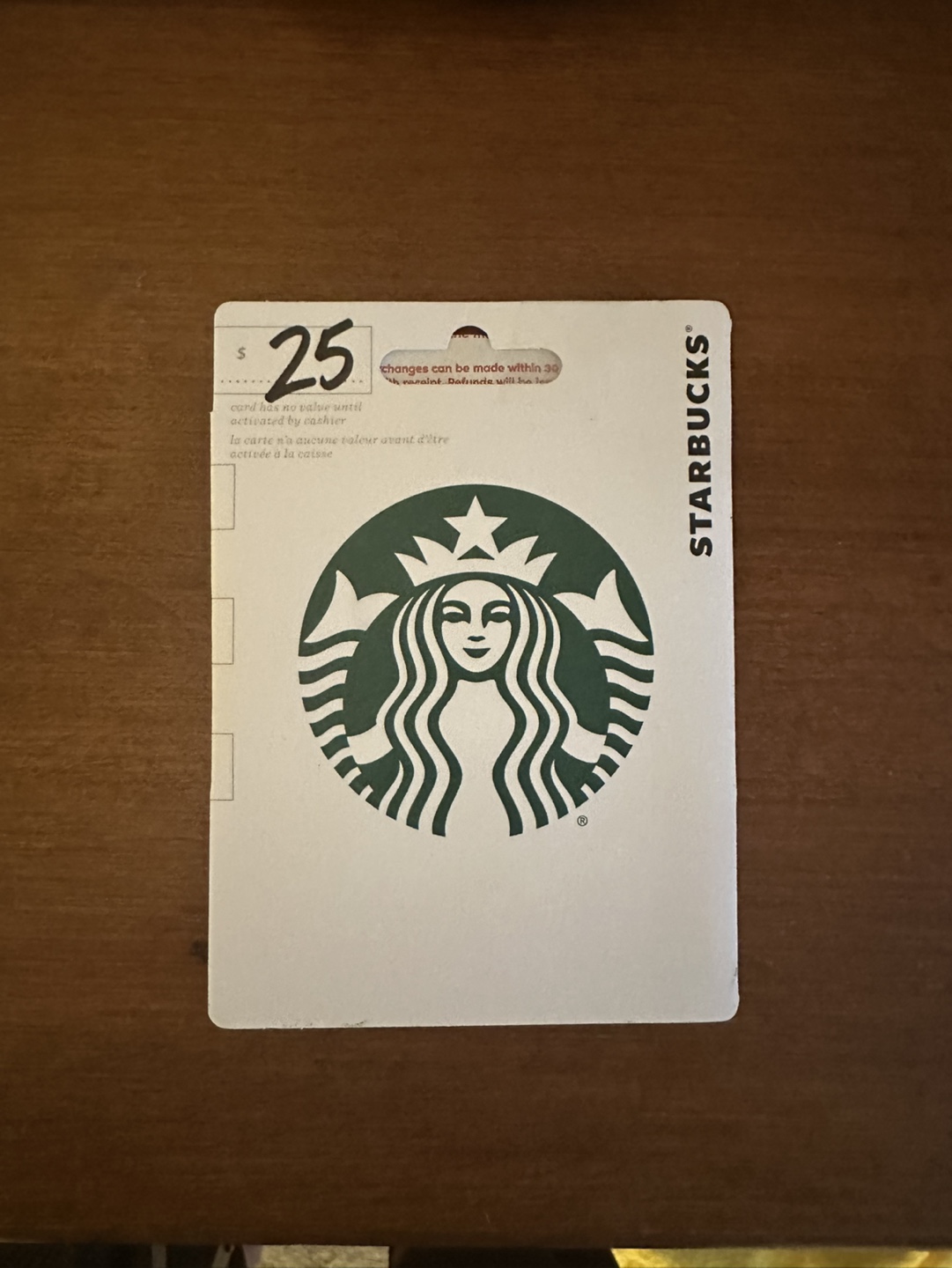 $25 Starbucks Gift Card