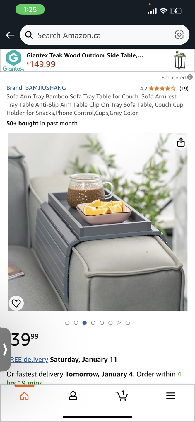 Sofa Arm Tray Table - photo 3
