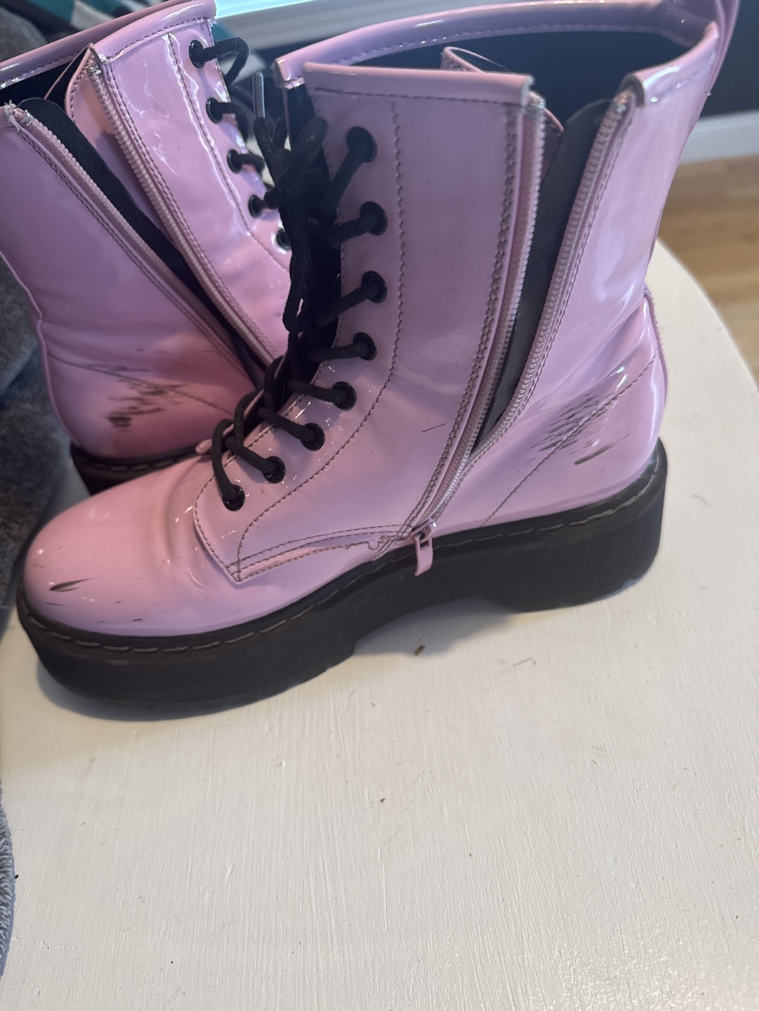 Steve Madden Pink Patent Leather Platform Boots - photo 4