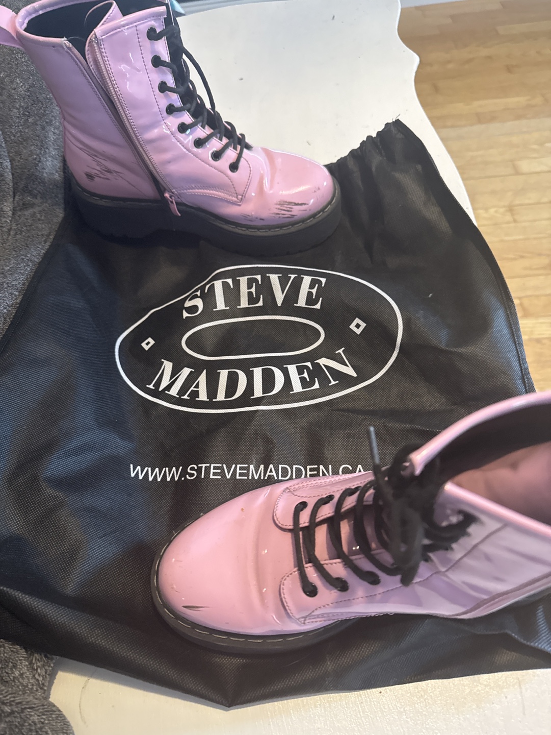 Steve Madden Pink Patent Leather Platform Boots - photo 5