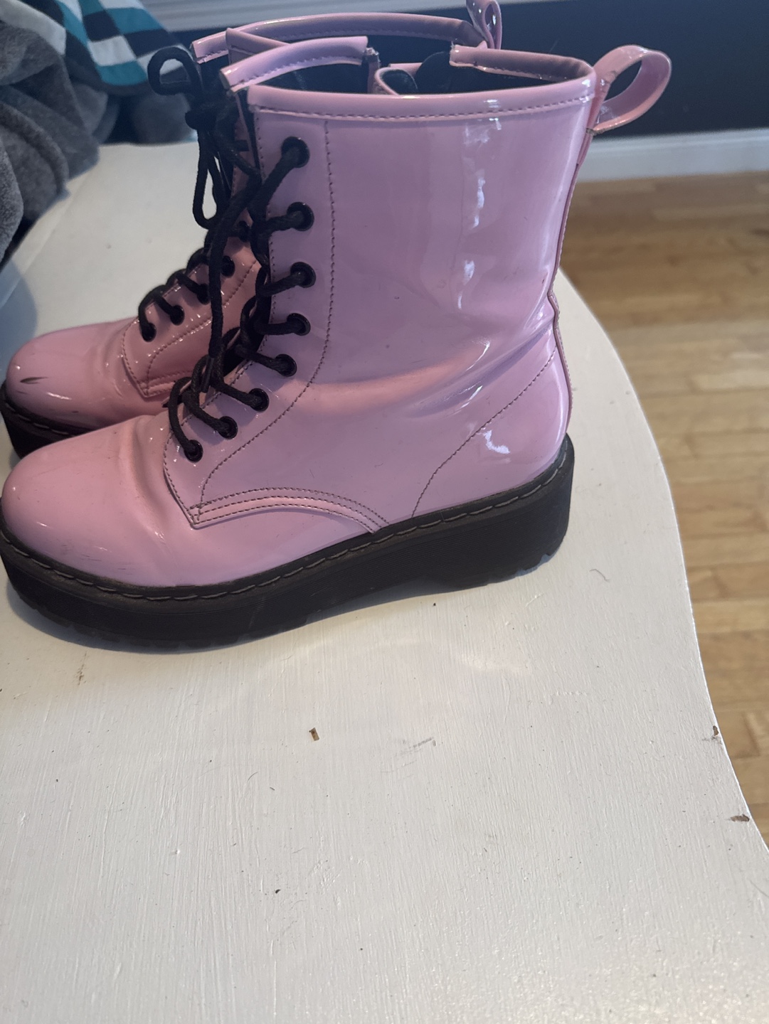 Steve Madden Pink Patent Leather Platform Boots - photo 2