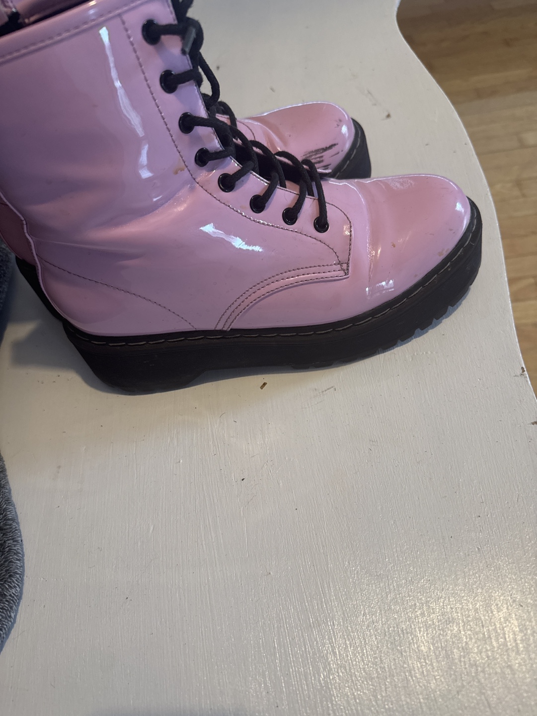 Steve Madden Pink Patent Leather Platform Boots - photo 3