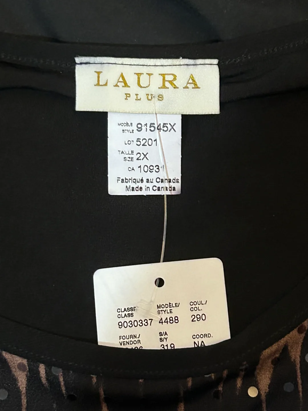 Laura Plus Black & Brown Top image indicator(2)