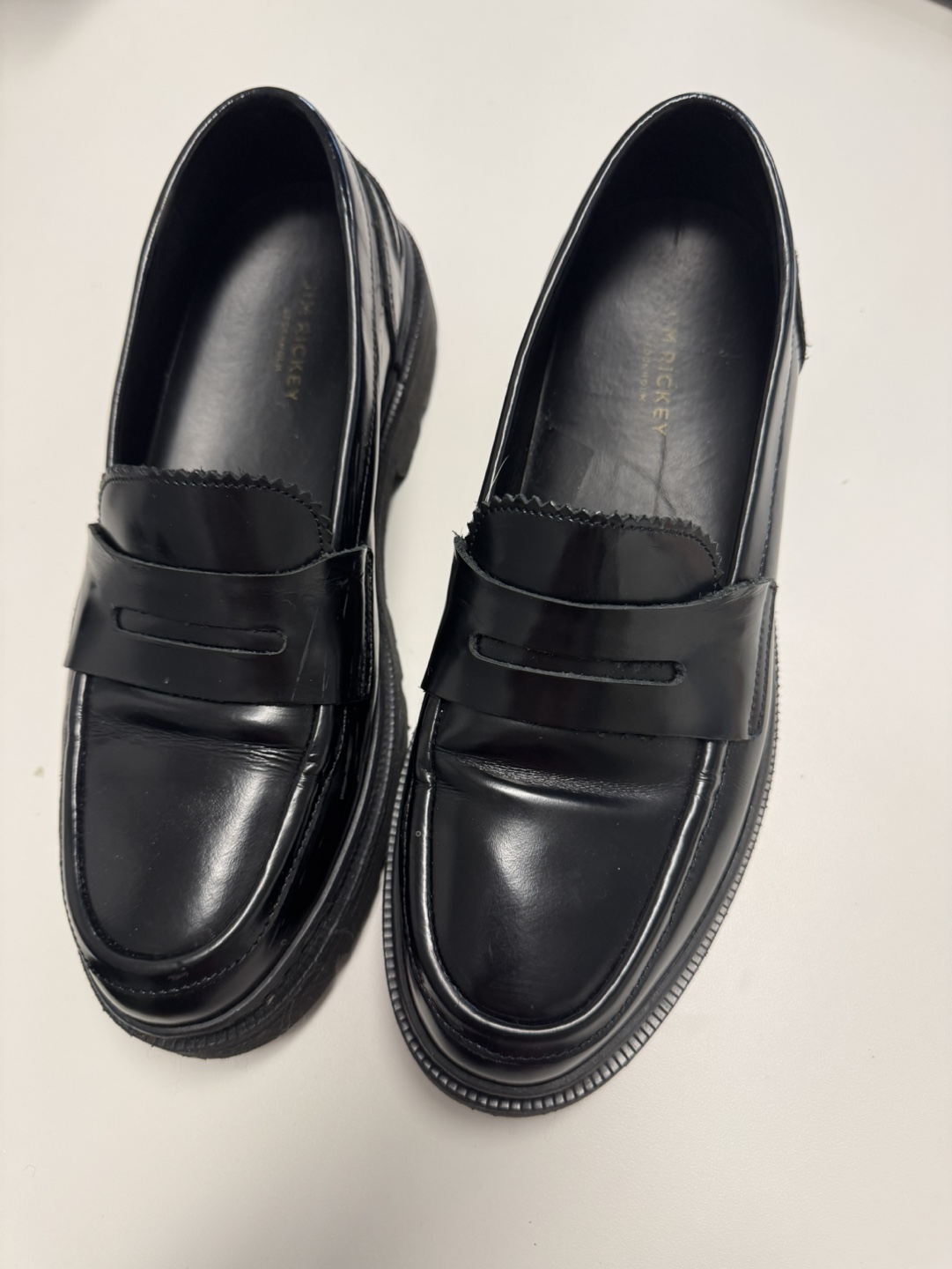 Black Platform Penny Loafers size 8.5 US