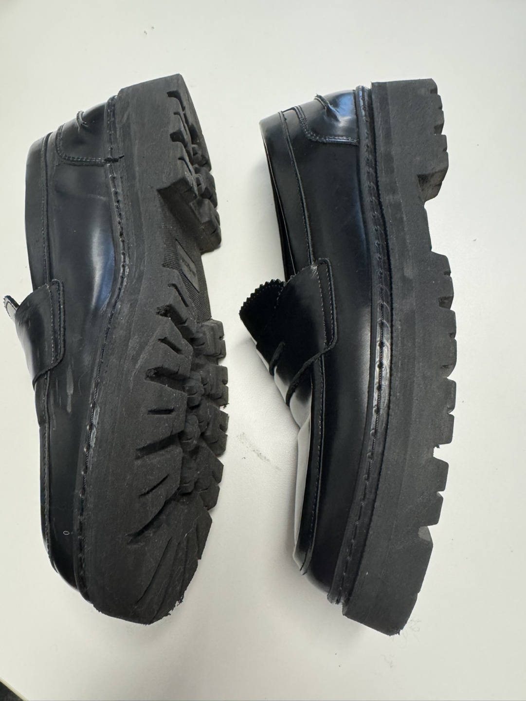 Black Platform Penny Loafers size 8.5 US - photo 2