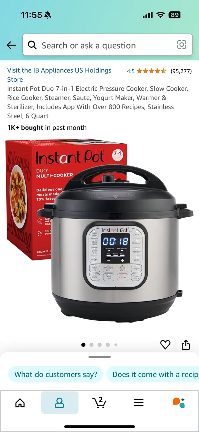 Instant Pot Duo 7-in-1 Electric Pressure Cooker image indicator(2)