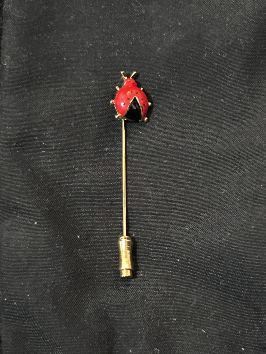 (swipe) Vintage Gold Tone Rose and Ladybug Brooch Pin Set image indicator(3)