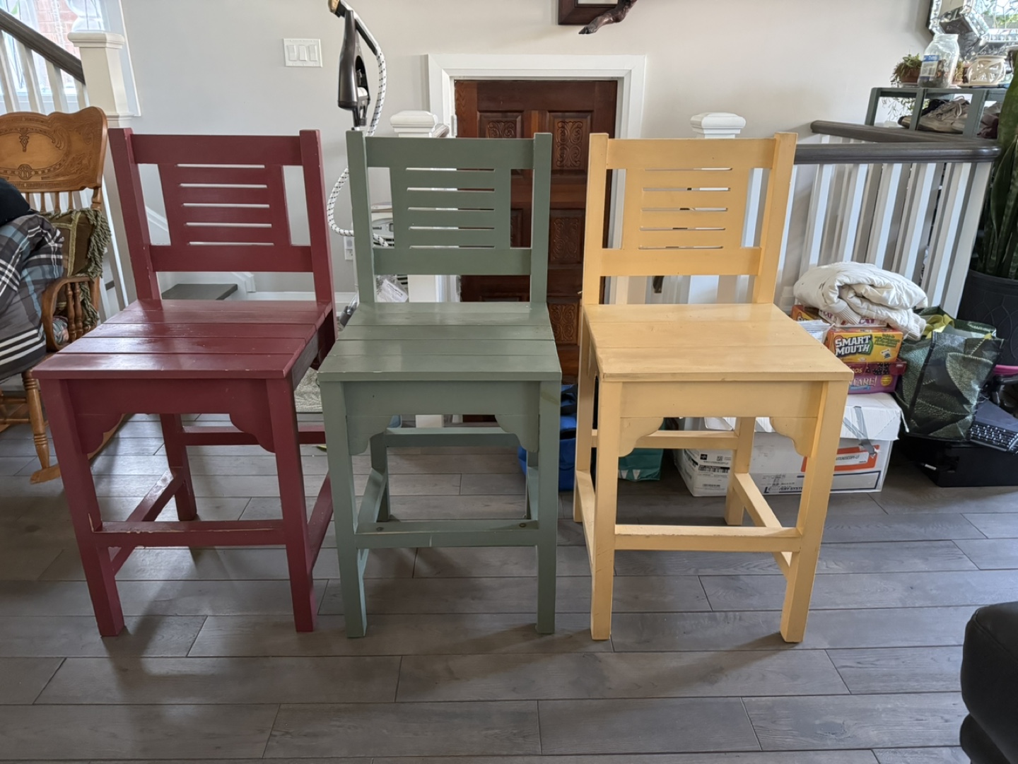 All wood wide seat bar stools - photo 2