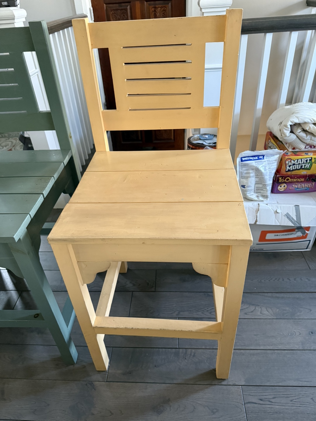 All wood wide seat bar stools - photo 3