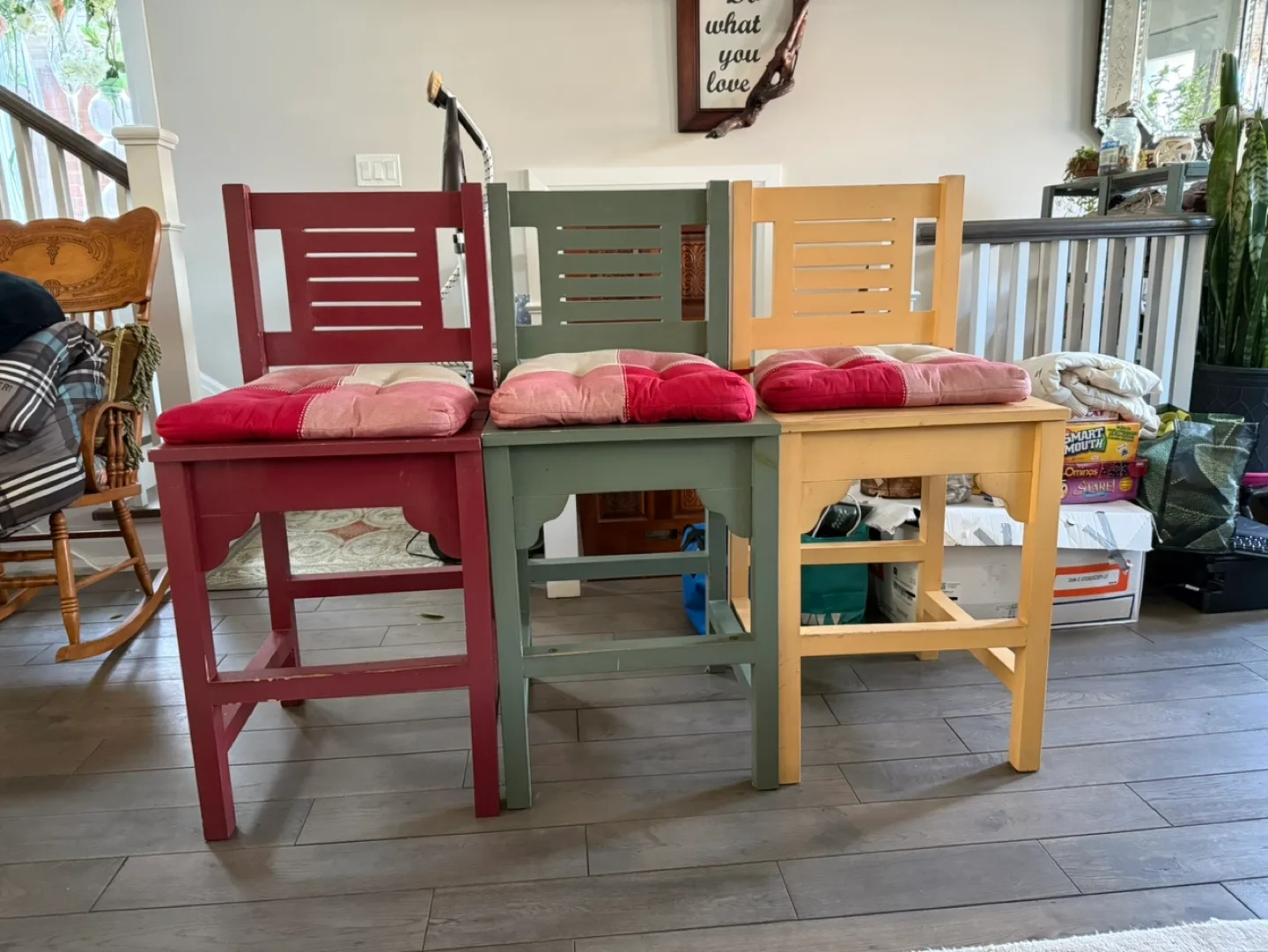 All wood wide seat bar stools thumbnail