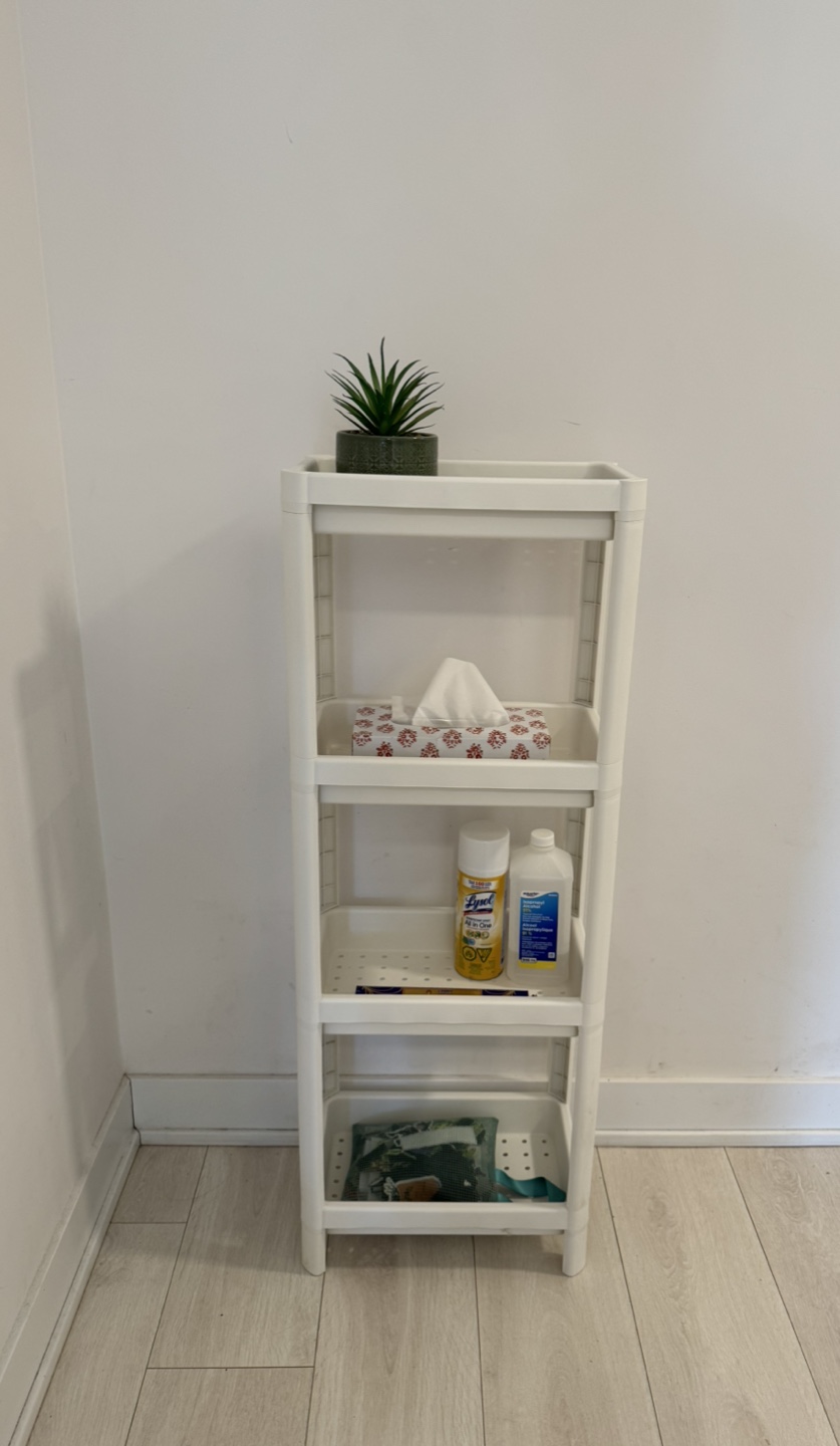 White 4 Tier Storage Shelf