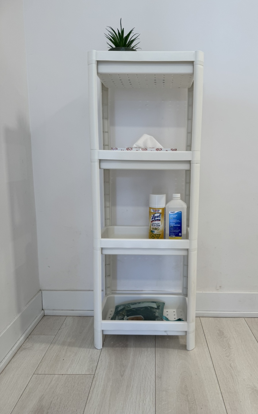White 4 Tier Storage Shelf - photo 2