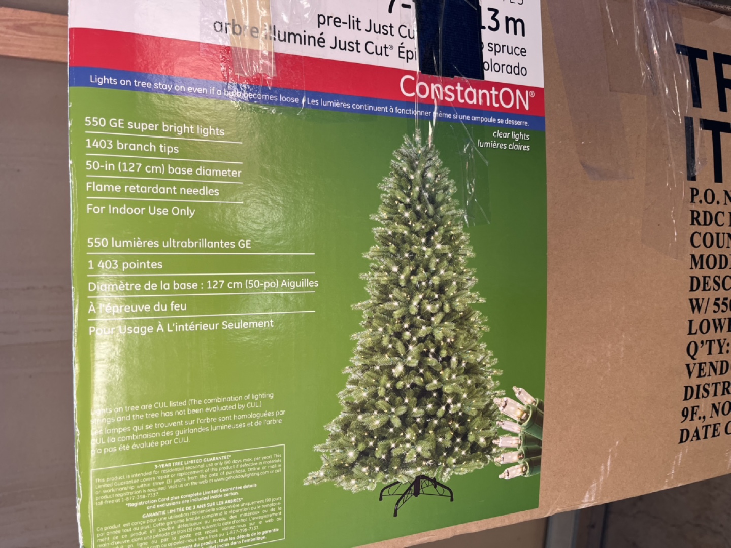 7’ Pre-Lit Artificial Christmas Tree