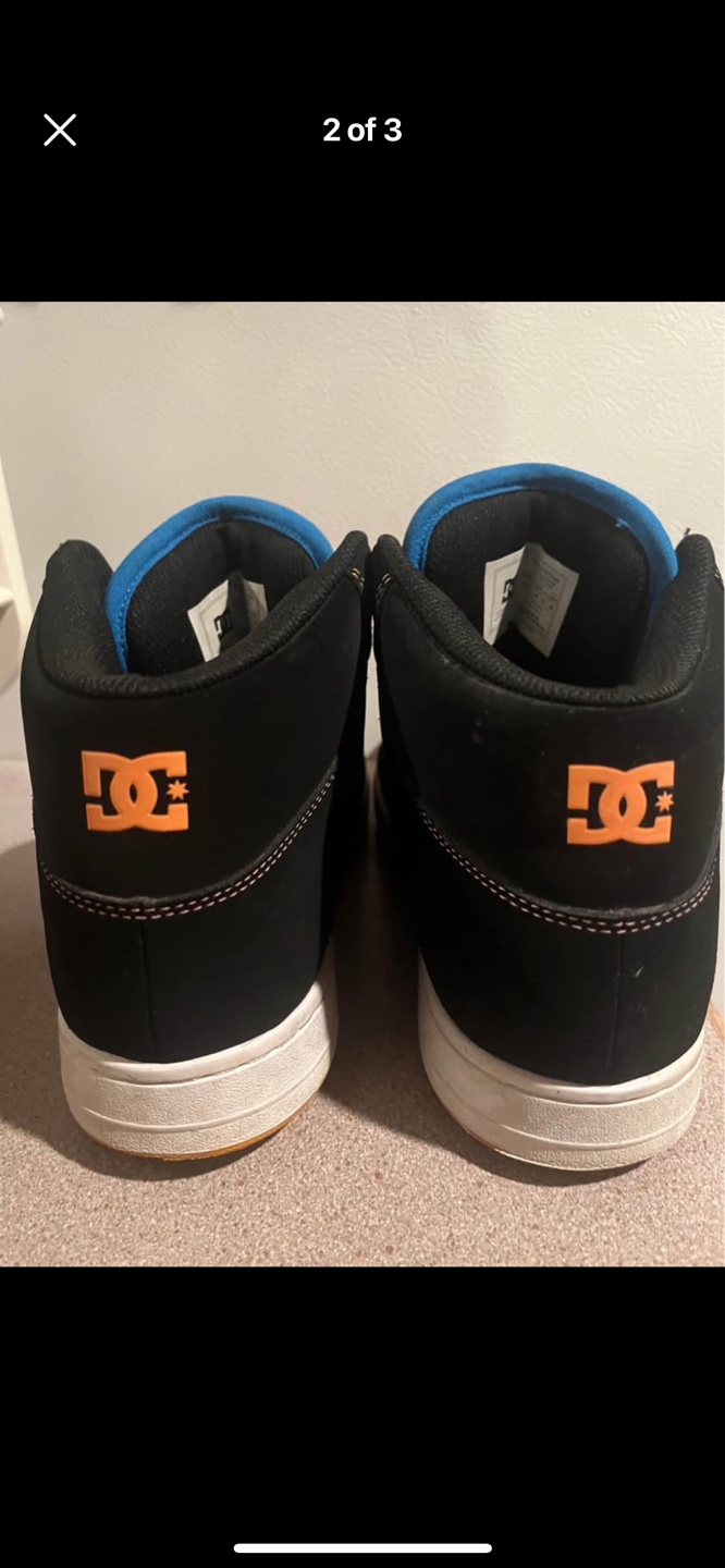 DC Shoes - Black and Blue Mid-Top Sneakers - photo 2