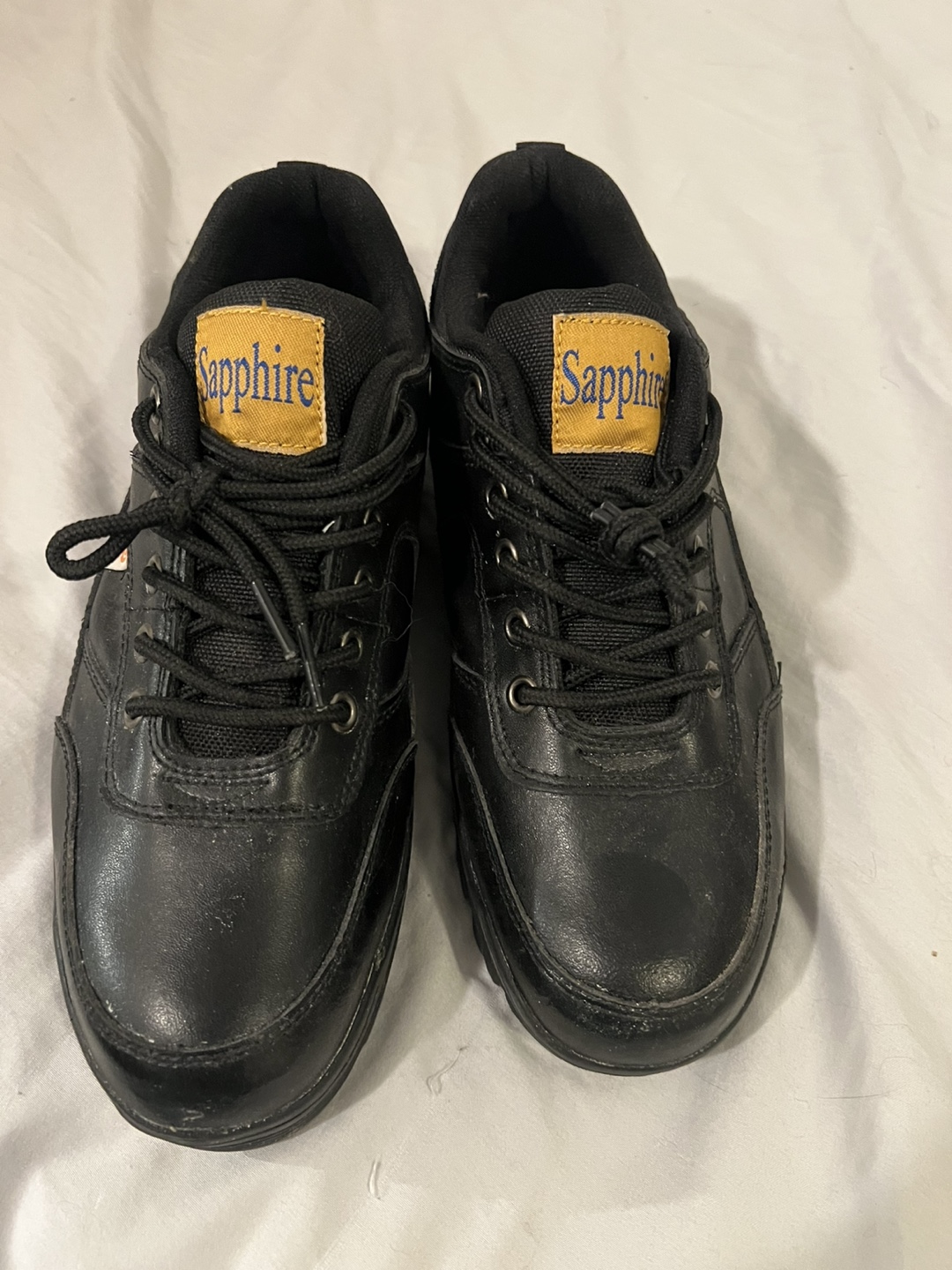 Black Leather Steele toe