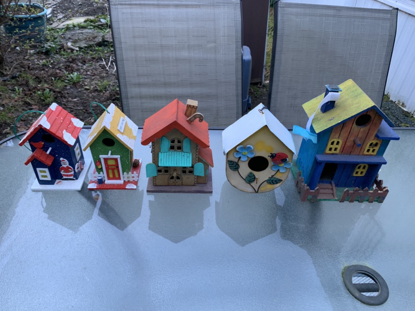 Set of 5 Hand Painted Birdhouses - photo 5