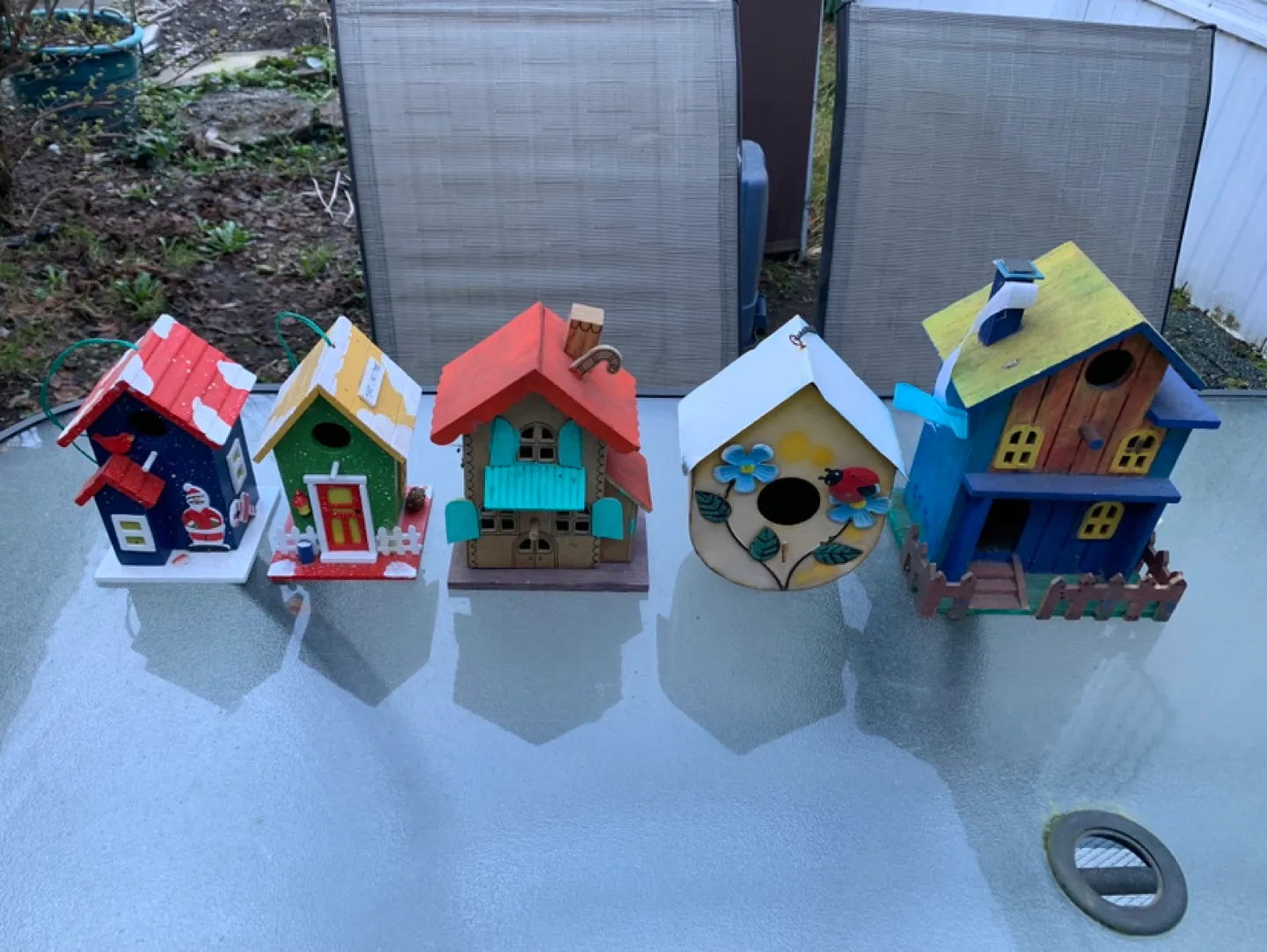 Set of 5 Hand Painted Birdhouses image indicator(5)