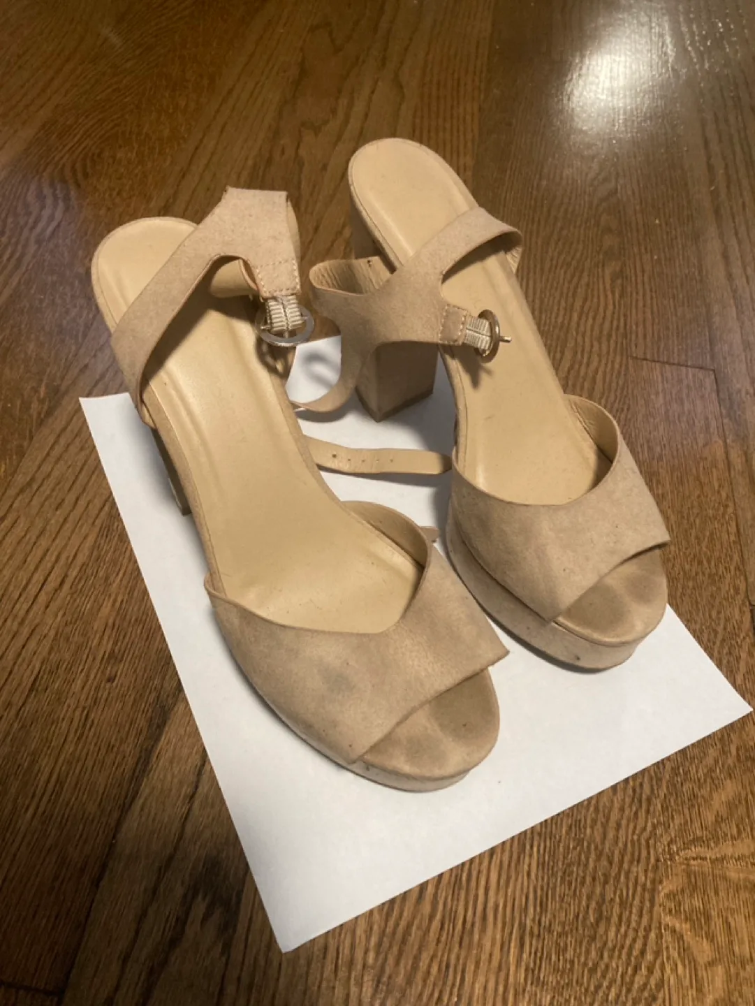 Beige Platform Heels thumbnail